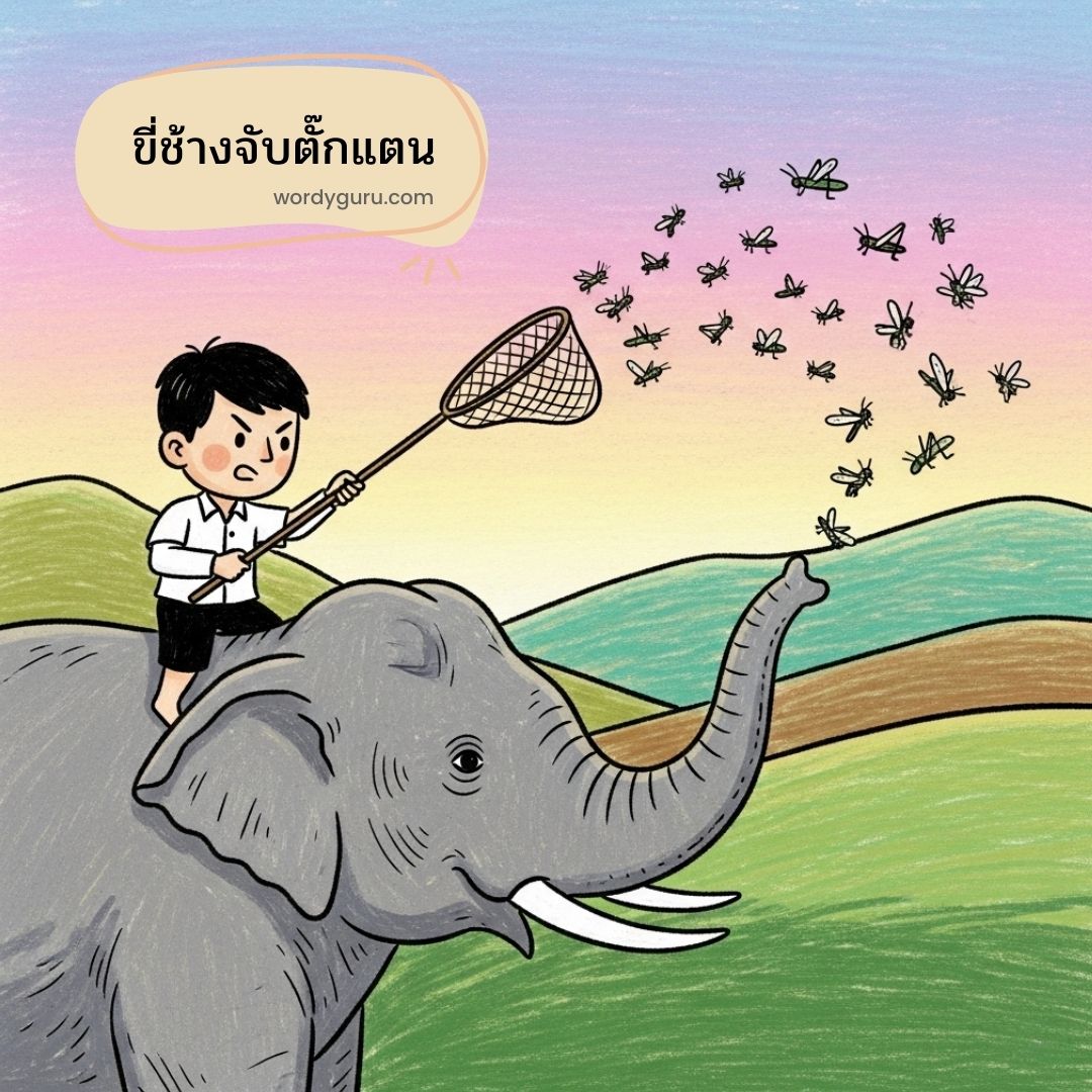 ขี่ช้างจับตั๊กแตน